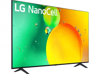 TV LED 75" - LG 75NANO756QA, UHD 4K, Procesador de Gran Potencia 4K α5 Gen 5, Smart TV, DVB-T2 (H.265), Azul oscuro ceniza