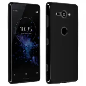 Avizar Funda de Silicona Flexible Negra para Sony Xperia XZ2 Compact