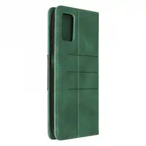 Funda Galaxy A03s Polipiel Suave Y Sedosa Tarjetero Soporte Vídeo Verde