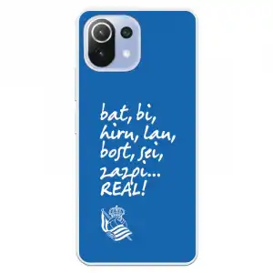 Funda para Xiaomi Mi 11 Lite del Real Sociedad de Fútbol Real Grito Aficion - Licencia Oficial Real Sociedad de Fútbol