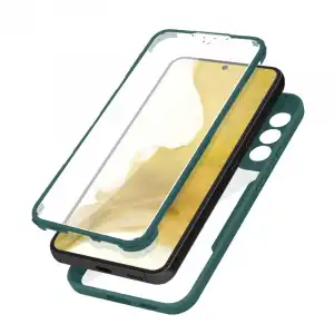 Funda Samsung S22 Trasera De Plexiglás Y Delantera De Polímero Marco Verde