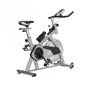 HomCom Bicicleta Estática Plateada