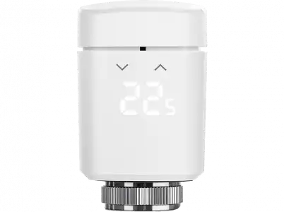 Válvula termostática - Eve Thermo, Programable, Compatible con Siri y HomeKit, Bluetooth, Blanco