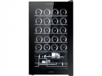Vinoteca - Cecotec GrandSommelier 24000 Black Compressor, 24 botellas, 5-18°C, LED, Táctil, 63 l,