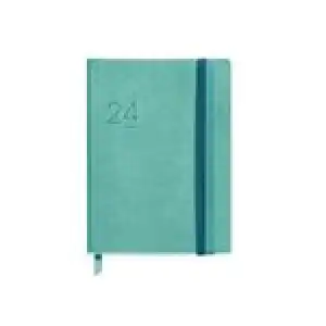 Agenda anual 2024 Miquelrius Journal día por página Flexible Pastel azul