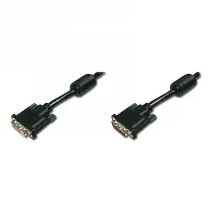 Digitus Cable de Extensión DVI 24+1 M/F 3m DVI-D Dual Link Ferrita