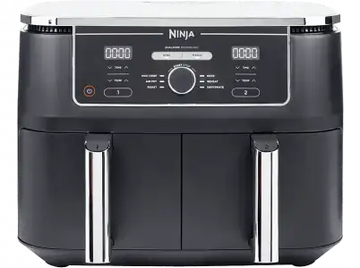 Freidora de aire - Ninja AF400Eu, 2470 W, 9.5 l, 2 cubetas, 6 programas, Negro
