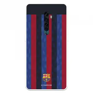 Funda Para Oppo Reno2 Del Fc Barcelona Fondo Rayas Verticales - Licencia Oficial Fc Barcelona
