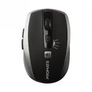 Promate Breeze Ratón Inalámbrico USB Nano Clic Silencioso 6 Botones 1600DPI Plata