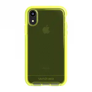 Tech21 Evo Check Funda de Silicona Amarilla para Apple iPhone XR