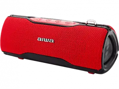 Altavoz inalámbrico - Aiwa BST-500RD, 8 h, 12 W, Bluetooth, Entrada AUX, USB-C, IP67, Rojo