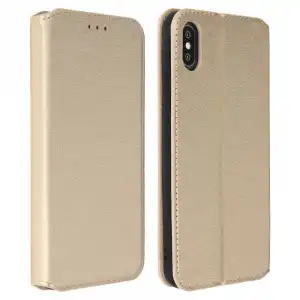 Avizar Funda Libro Dorada para iPhone XS Max
