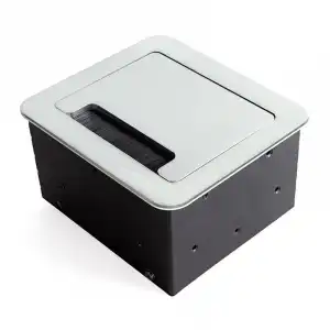 Emuca Enchufe Empotrable de Mesa Multiconector 145x130mm Gris