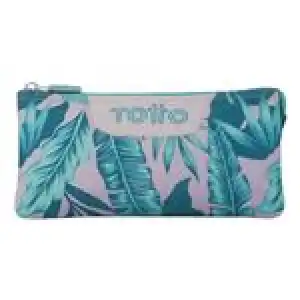 Estuche escolar Totto tres compartimentos Tablero Plantas tropicales