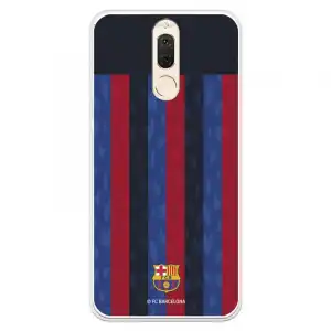 Funda Para Huawei Mate 10 Lite Del Fc Barcelona Fondo Rayas Verticales - Licencia Oficial Fc Barcelona