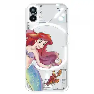Funda Para Nothing Phone 1 Oficial De Disney Ariel Y Sebastián Burbujas - La Sirenita