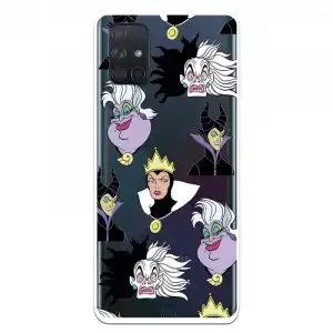 Funda Para Samsung Galaxy A71 Oficial De Disney Villanas Patrón - Villanas Disney