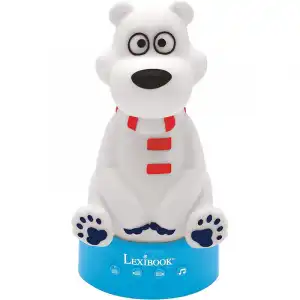 Lexibook Mi Cuentacuentos del Oso Polar con Luz Nocturna y Música 17cm (español)