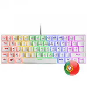 Mars Gaming MK60 Teclado Mecánico Blanco FRGB Switch Marrón Layout PT