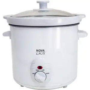 Nova Laus Slow Cooker Olla de Cocción Lenta 3L Acero Inoxidable