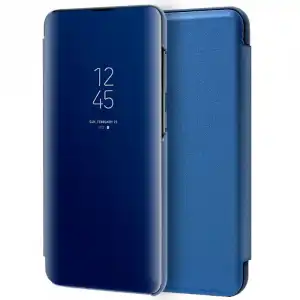 Cool Funda Flip Cover Clear View Azul para Xiaomi Mi Note 10/Mi Note 10 Pro