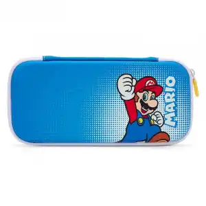 Power A Funda Semirrígida Slim Azul Mario Pop Art para Nintendo Switch/Lite/OLED