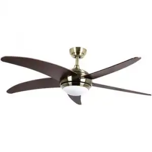 Ventilador De Techo Malibú Cuero 3 Led - Bastilipo