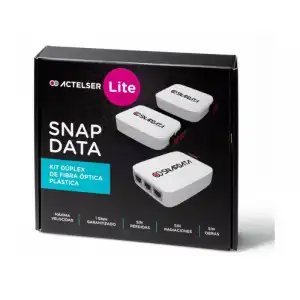 Actelser Kit Dúplex Lite de Fibra Óptica Plástica Snap Data 50 Metros