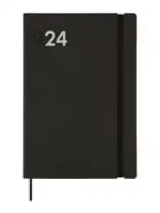 Agenda anual 2024 Finocam A5 Dynamic Mara Y11 semana vista vertical Negro