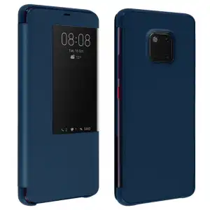 Avizar Funda Azul Oscuro con Ventana Inteligente Táctil para Huawei Mate 20 Pro