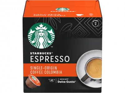 Cápsulas monodosis - Starbucks Colombia Medium Roast Espresso, Pack de 12 cápsulas para tazas