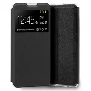Cool Funda Flip Cover Liso Negro para Xiaomi Mi 10/Mi 10 Pro