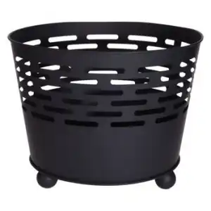 Cubo Para Leña Negro 45x35 Cm Progarden