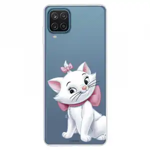 Funda Oficial de Disney Los Aristogatos Marie Silueta para Samsung Galaxy A12