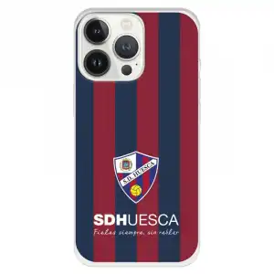 Funda Para Iphone 13 Pro Del Huesca Bandas Rojas Y Azules - Licencia Oficial Sd Huesca