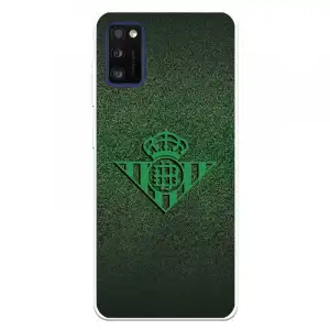 Funda Para Samsung Galaxy A41 Del Betis Escudo Verde Fondo Trama - Licencia Oficial Real Betis Balompié