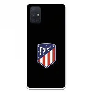 Funda Para Samsung Galaxy A71 Del Atleti Escudo Fondo Negro - Licencia Oficial Atlético De Madrid