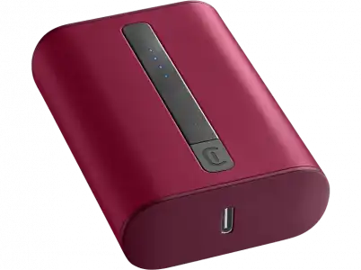 Powerbank - CellularLine Thunder, Universal, 10000 mAh, 2 entradas USB-C, Rojo