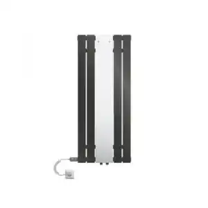Radiador De Baño Plano Con Espejo 1200x450 Mm Antracita Ml-design