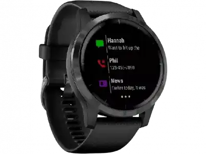 Reloj deportivo - Garmin Vivoactive 4, Pantalla táctil, Autonomía hasta 8 días, GPS, Bluetooth, Negro