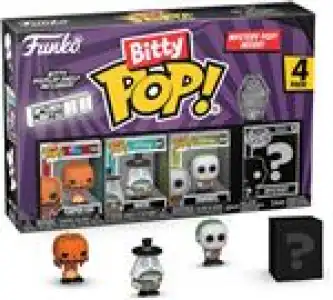 Set de 4 figuras Funko Bitty Disney Pesadilla antes de Navidad Pumpkin King + Mayor + Barrel + Figura aleatoria 2cm