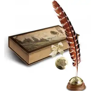 The Noble Collection Harry Potter Pluma de Escritura con Tintero y Tinta Hogwarts