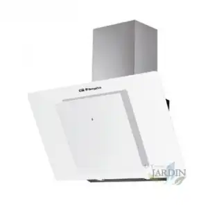 Campana Decorativa Cristal Blanco Orbegozo 300w. Clase Energética A. Dimensiones: 89,5 X 40,5 X 47 Cm.