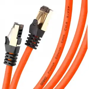 Duronic Cable de Red SFTP Cat8 1m Naranja