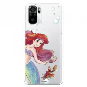 Funda Oficial de Disney Ariel y Sebastián Burbujas La Sirenita para Xiaomi Redmi Note 10