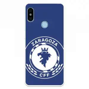 Funda Para Xiaomi Redmi Note 5 Pro Del Zaragoza Cf Femenino Escudo Grande Fondo Azul - Licencia Oficial Zaragoza Cf Fem