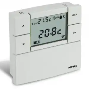 Perry Zefiro Termostato Digital 3V 84x84mm Blanco