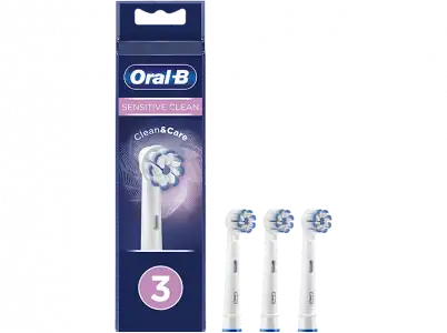 Recambio para cepillo dental - Oral-B, Sensitive Clean, Pack De 3, blanco