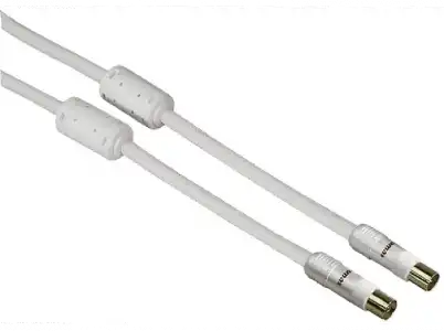 Cable coaxial - Hama 56564. 1.5 metros, Blanco