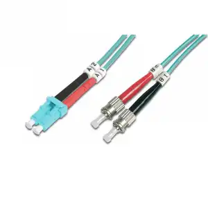 Digitus Cable de Conexión de Fibra Óptica Dúplex LC ST/BFOC 1m Azul